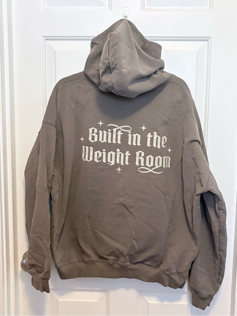Gymshark Crest Oversized Hoodie in a muted brown / Gray shade